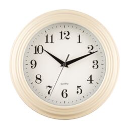 Orsina Pale Blue Wall Clock, Elegant Distressed Design With Bold Black Numerals & Classic Face, Reliable Quartz in Cream