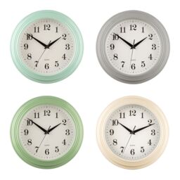Orsina Pale Blue Wall Clock, Elegant Distressed Design With Bold Black Numerals & Classic Face, Reliable Quartz in Cream - thumbnail 2