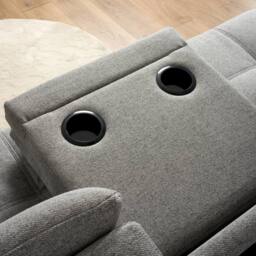 Bravich LTD Soho 4‑in‑1 Click Clack Sofa Bed - Linen Blend in Light Grey - Size: 3 Seater - thumbnail 6