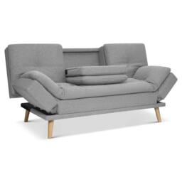 Bravich LTD Soho 4‑in‑1 Click Clack Sofa Bed - Linen Blend in Light Grey - Size: 3 Seater - thumbnail 4