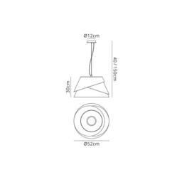 Netlighting Alboran Dome Ceiling Pendant Large 3x40W (No Inc) Alumimium Iron in White - thumbnail 2