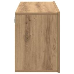Berkfield Home TV Cabinet Wall-mounted Artisian Oak 80x30x41 cm in Brown - Size: 80 x 30 x 41 cm - thumbnail 7