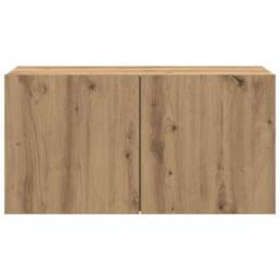 Berkfield Home TV Cabinet Wall-mounted Artisian Oak 80x30x41 cm in Brown - Size: 80 x 30 x 41 cm - thumbnail 6