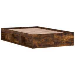Berkfield Home Bed Frame Smoked Oak 120x200 cm in Brown - thumbnail 5