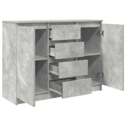Berkfield Home Sideboard with Drawers Concrete Grey 100.5x35x76 cm Engineered Wood - thumbnail 5
