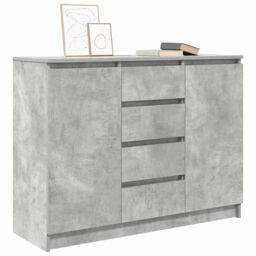 Berkfield Home Sideboard with Drawers Concrete Grey 100.5x35x76 cm Engineered Wood - thumbnail 4