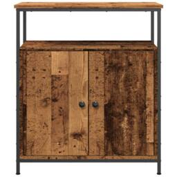 Berkfield Home Sideboard Old Wood 70x30x80 cm Engineered Wood in Brown - Size: 70 x 30 x 80 cm - thumbnail 4