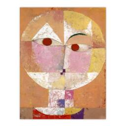 Artery8 Paul Klee Framed Wall Art Print Senecio Head of Man Going Senile in Orange - Size: A3 - thumbnail 3