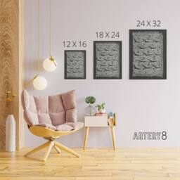 "Artery8 Flock of Birds Plant Motif Canvas Wall Art Print Dijsselhof in Black - Size: W18"" x H24""" - thumbnail 4