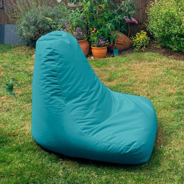 rucomfy Beanbags rucomfy Indoor Or Outdoor Adults Water Resistant Beanbag Chair in Turquoise - Size: Large - image 1