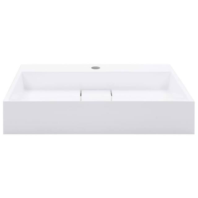 Berkfield Home Chic Wash Basin 60x38x11 cm Mineral Cast/Marble Cast White - Size: 60 x 38 x 11 cm - image 1
