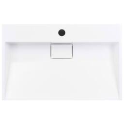 Berkfield Home Chic Wash Basin 60x38x11 cm Mineral Cast/Marble Cast White - Size: 60 x 38 x 11 cm - thumbnail 4
