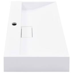 Berkfield Home Chic Wash Basin 60x38x11 cm Mineral Cast/Marble Cast White - Size: 60 x 38 x 11 cm - thumbnail 5