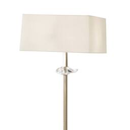 Netlighting Akira Floor Lamp 3 Light E27 Antique Brass With Cream Shade - thumbnail 3