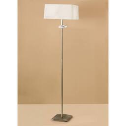 Netlighting Akira Floor Lamp 3 Light E27 Antique Brass With Cream Shade - thumbnail 2