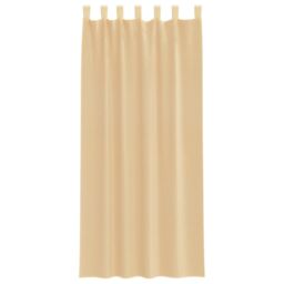Berkfield Home Voile Curtains with Rod Pockets 2 pcs Sand in Brown - thumbnail 4