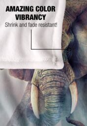 JQ Licensing Jmm-Jp Elephants Fighting Silky Touch Super Soft Throw Blanket 152 X 127 cm in White - thumbnail 4