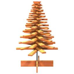Berkfield Home Festive Wooden Christmas Tree for Decoration Wax Brown 100 cm Sol