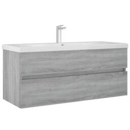 Berkfield Home Sink Cabinet Grey Sonoma 100x38.5x45 cm Engineered Wood - thumbnail 7