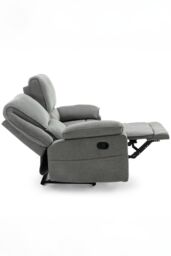 More4Homes Sydney 2 Seater Fabric Manual Recliner Sofa in Grey - thumbnail 3