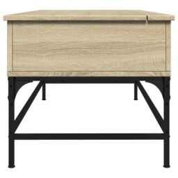 Berkfield Home Coffee Table Sonoma Oak 100x50x45 cm Engineered Wood & Metal in Brown - Size: 100 x 50 x 45 cm - thumbnail 6