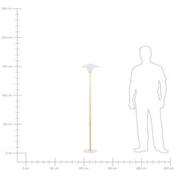 Wyld and Coco Minimalist Floor Lamp - Oak Wood Frame White Shade - thumbnail 8