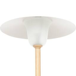 Wyld and Coco Minimalist Floor Lamp - Oak Wood Frame White Shade - thumbnail 4