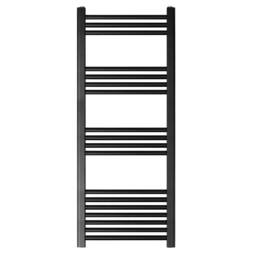 Balterley Straight Heated Towel Rail Radiator, 376W, 500 x 1200mm, Anthracite in Grey - thumbnail 1