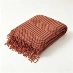 PAWNORA Copper 150*200cm Solid Knitted Throw Blanket