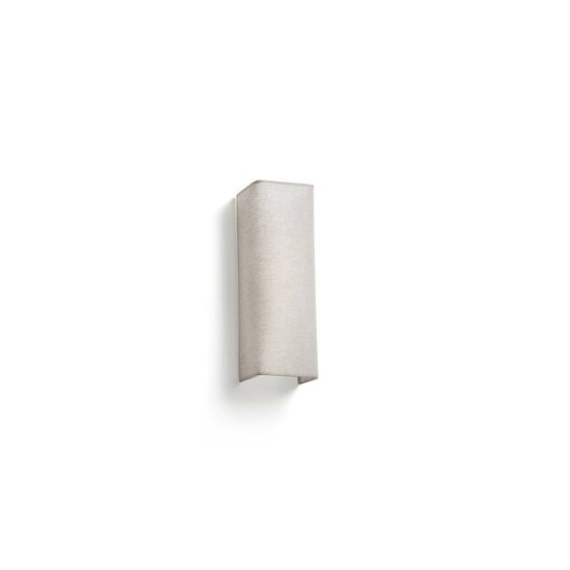 Netlighting Otton Rectangle Linen Up Down Wall Lamp Vertical 2 Light in Off-White - image 1