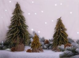 Netagon Decorative Gold Finish Mini Christmas Tree in Hessian Bag in Green - thumbnail 6