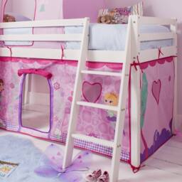 Nöa and Nani Moro Cabin Bed Midsleeper with Slide & Fairies Package in White - Size: Single - thumbnail 3