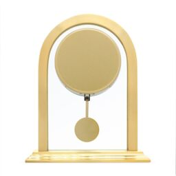 Acctim Colney Pendulum Mantel Clock Quartz Brushed Metal & Glass Energy Efficient Movement in Gold - thumbnail 4