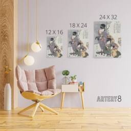 "Artery8 Hinamatsuri Festival Day Canvas Wall Art Print Kitagawa - Size: W12"" x H16""" - thumbnail 4