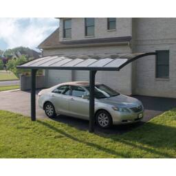 Palram Carport Arizona Breeze Single 5000 - L495 x W289 x H273.5 cm - Grey - thumbnail 4
