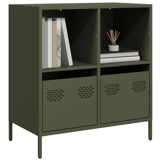 Berkfield Home Sideboard Olive Green 68x39x73.5 cm Cold-rolled Steel - image 1