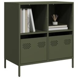 Berkfield Home Sideboard Olive Green 68x39x73.5 cm Cold-rolled Steel