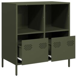 Berkfield Home Sideboard Olive Green 68x39x73.5 cm Cold-rolled Steel - thumbnail 5