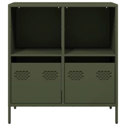 Berkfield Home Sideboard Olive Green 68x39x73.5 cm Cold-rolled Steel - thumbnail 4