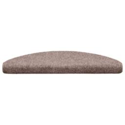 Berkfield Home Self-adhesive Stair Mats 5 pcs Brown 65x21x4 cm Needle Punch - Size: Medium - thumbnail 4