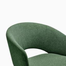 FurnitureboxUK Delaney Green Fabric Swivel Office Chair - thumbnail 6