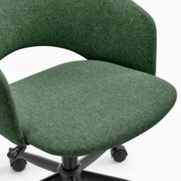 FurnitureboxUK Delaney Green Fabric Swivel Office Chair - thumbnail 7