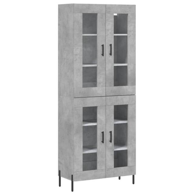 Berkfield Home Highboard Concrete Grey 69.5x34x180 cm Engineered Wood - image 1