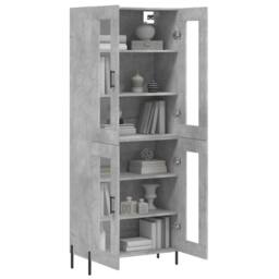 Berkfield Home Highboard Concrete Grey 69.5x34x180 cm Engineered Wood - thumbnail 3