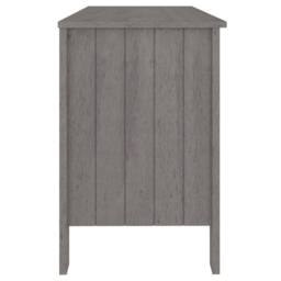 Berkfield Home Desk HAMAR Light Grey 113x50x75 cm Solid Wood Pine - Size: 113 x 50 x 75 cm - thumbnail 6