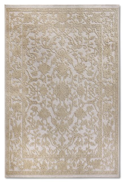 THE RUGS Villeroy & Boch Ambroise Short Pile Rug Floral Wool Like Soft Texture in Cream - Size: 160 cm x 230 cm - image 1