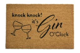 Orsina Filta Gin O Clock Doormat in Natural - Size: Medium - thumbnail 1