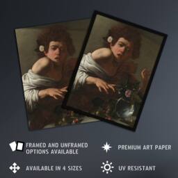 "Artery8 Boy Bitten By A Lizard Allegory Caravaggio Wall Art Poster Print - Size: W12"" x H16""" - thumbnail 2