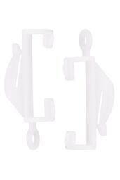 Neel Blue 50pcs Curtain Plastic Hooks, Curtain Channel Tracks in White - thumbnail 1