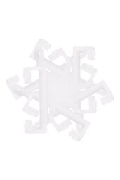 Neel Blue 50pcs Curtain Plastic Hooks, Curtain Channel Tracks in White - thumbnail 3